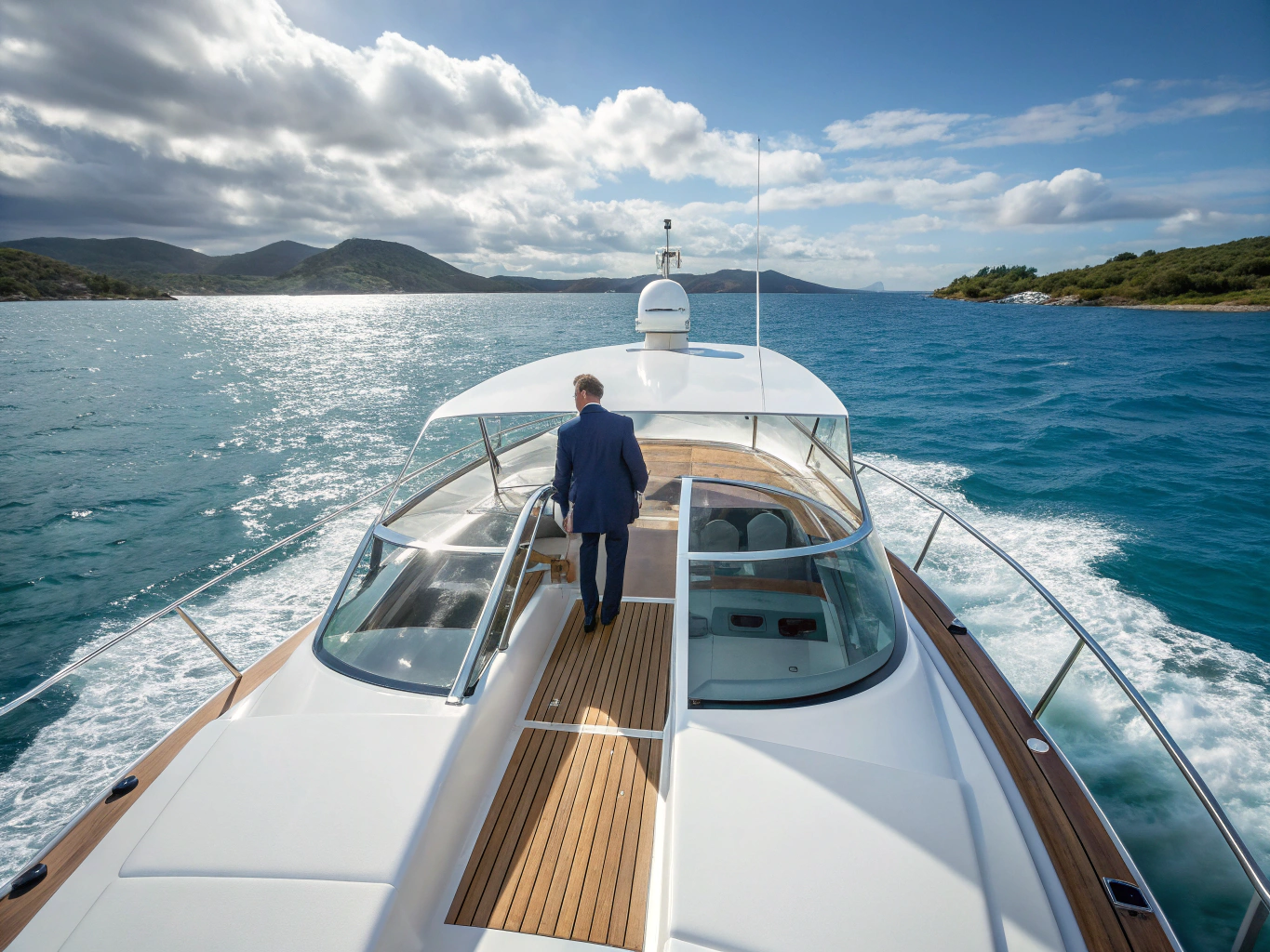 Broker NAVIS ispeziona il ponte di uno yacht