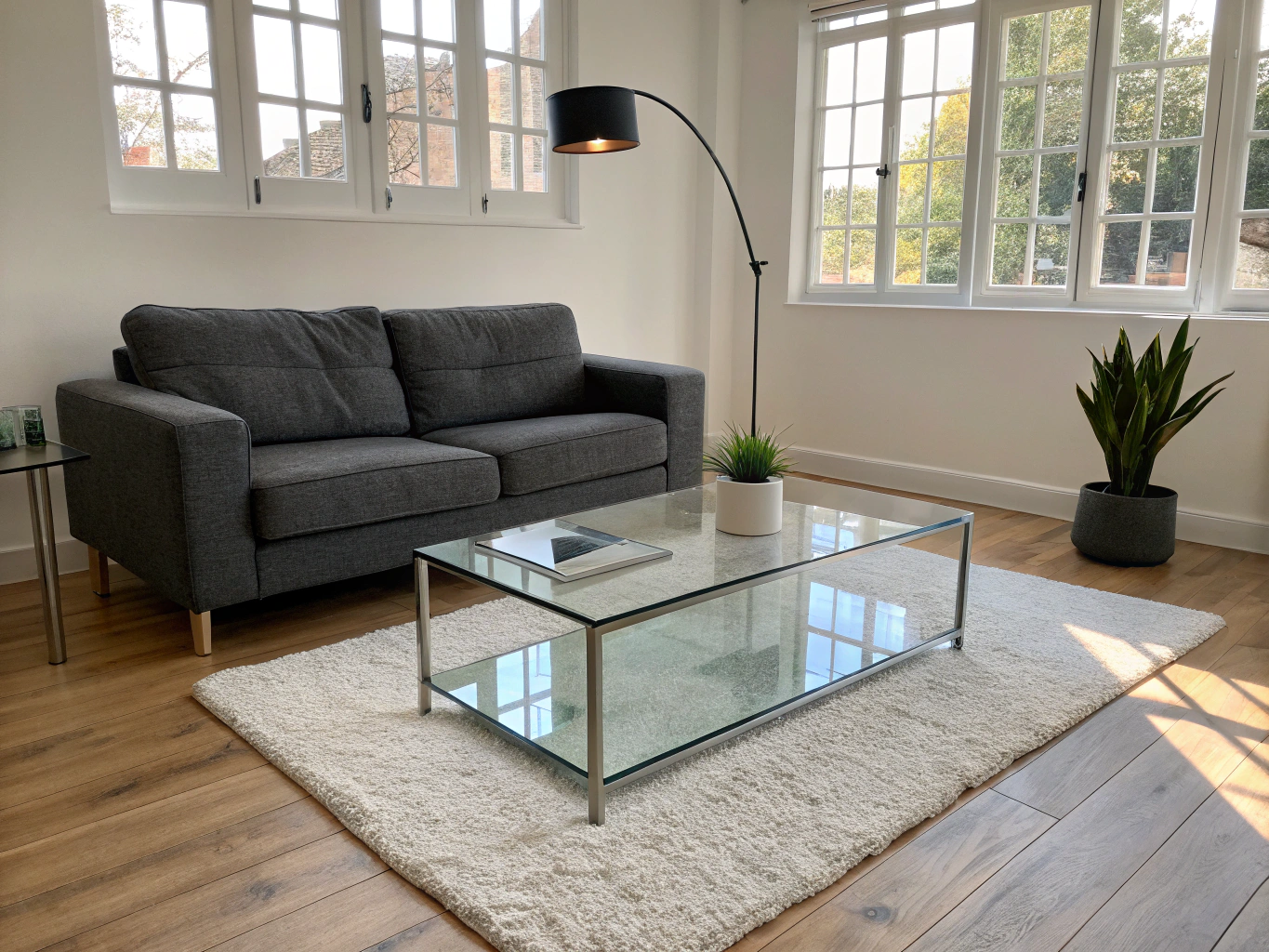 Designer lounge area with bespoke furnishings